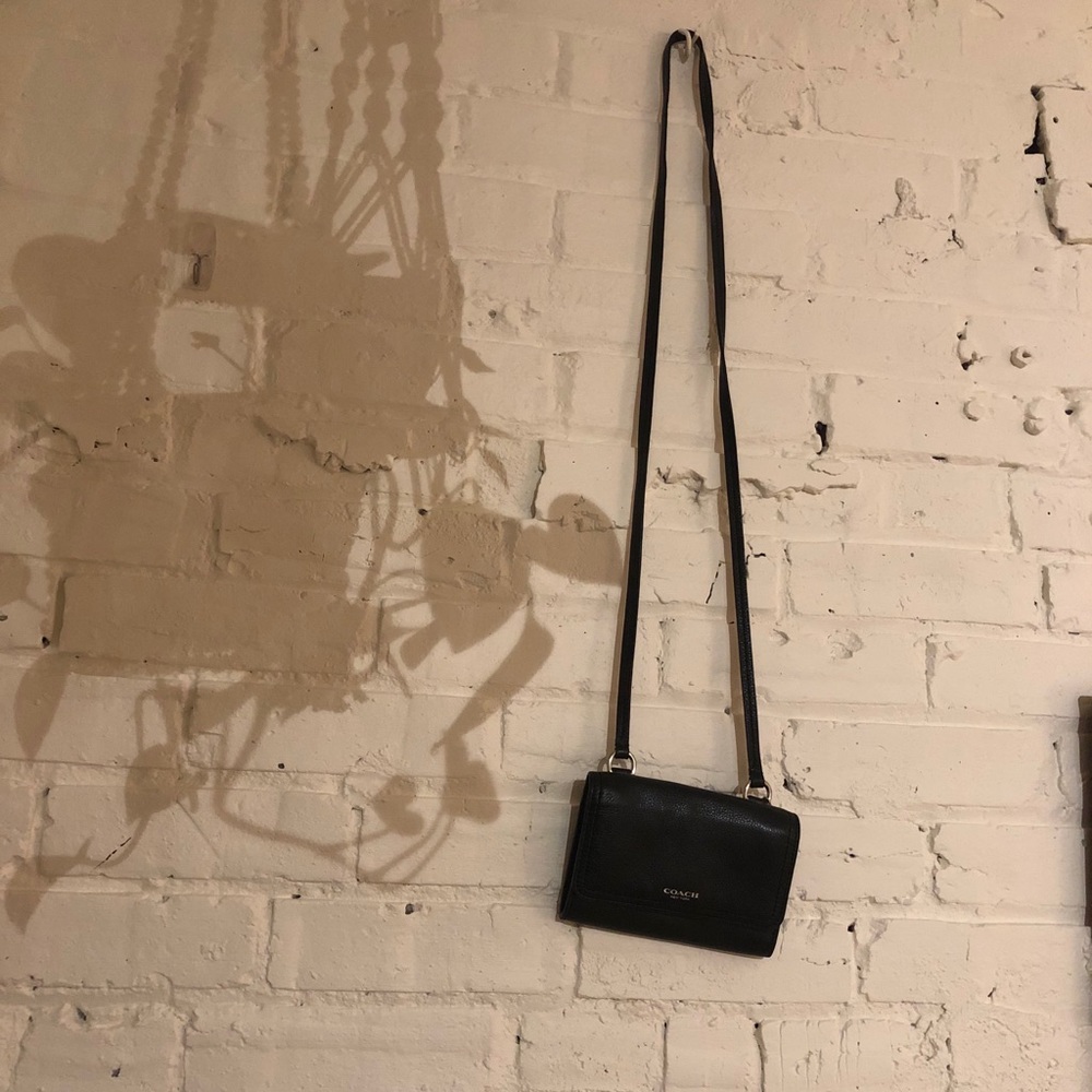 Leather coach mini purse